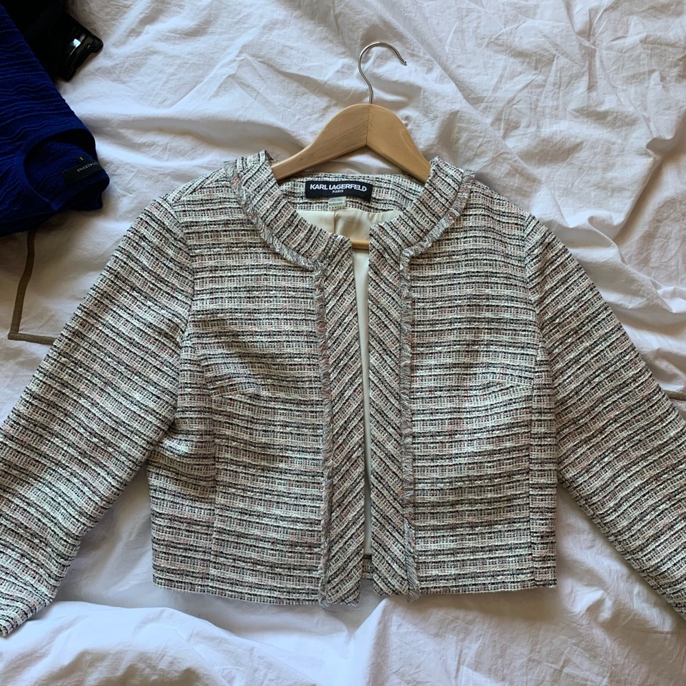Karl langer cropped jacket